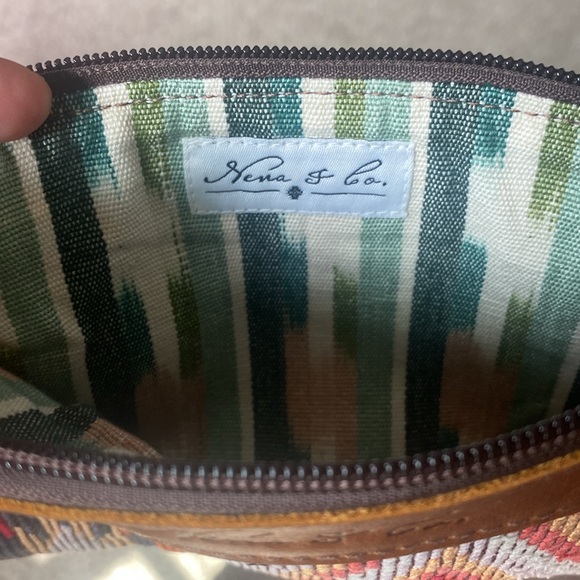 EUC Nena & Co OOAK Everything Clutch Wallet Leather Vintage Huipil - Picture 6 of 6